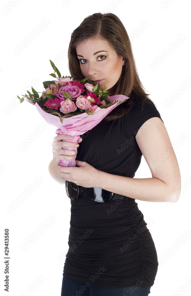 Girl with flowers Girl with flowers