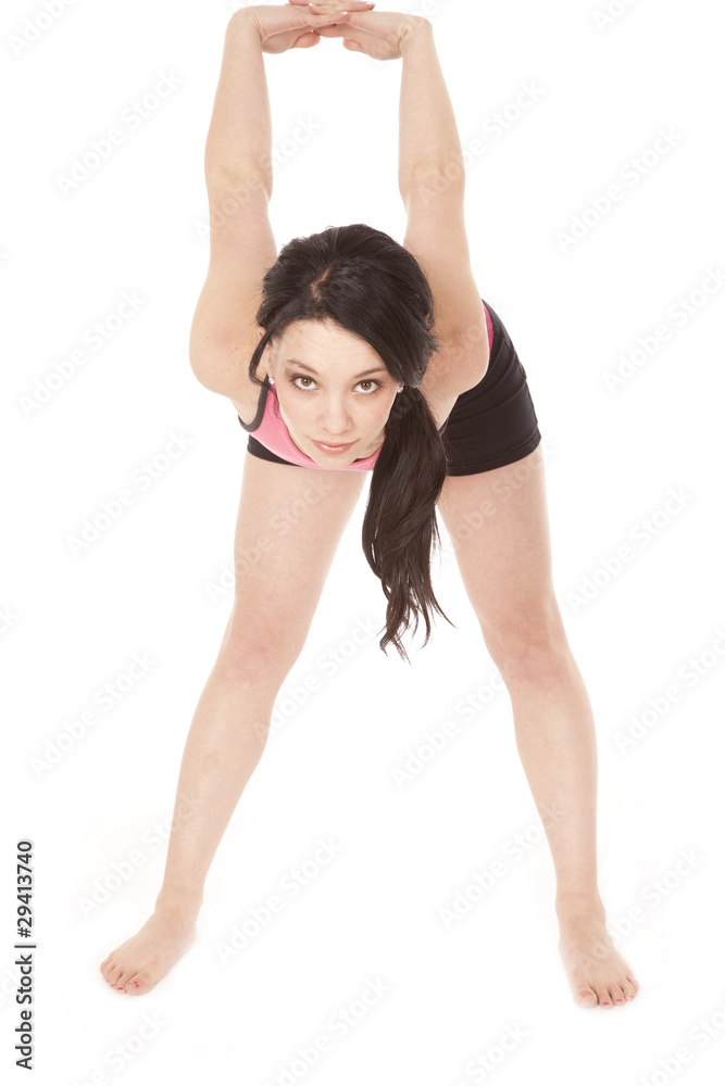 Woman in fitness stretching Woman in fitness stretching