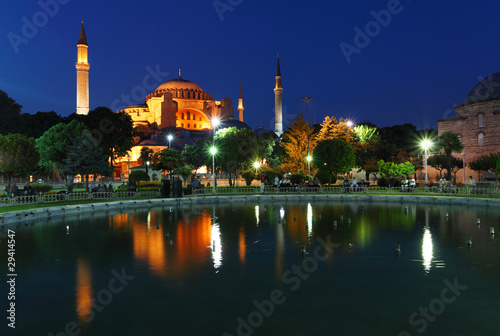 Hagia Sofia with reflection - Isntanbul, Turkey