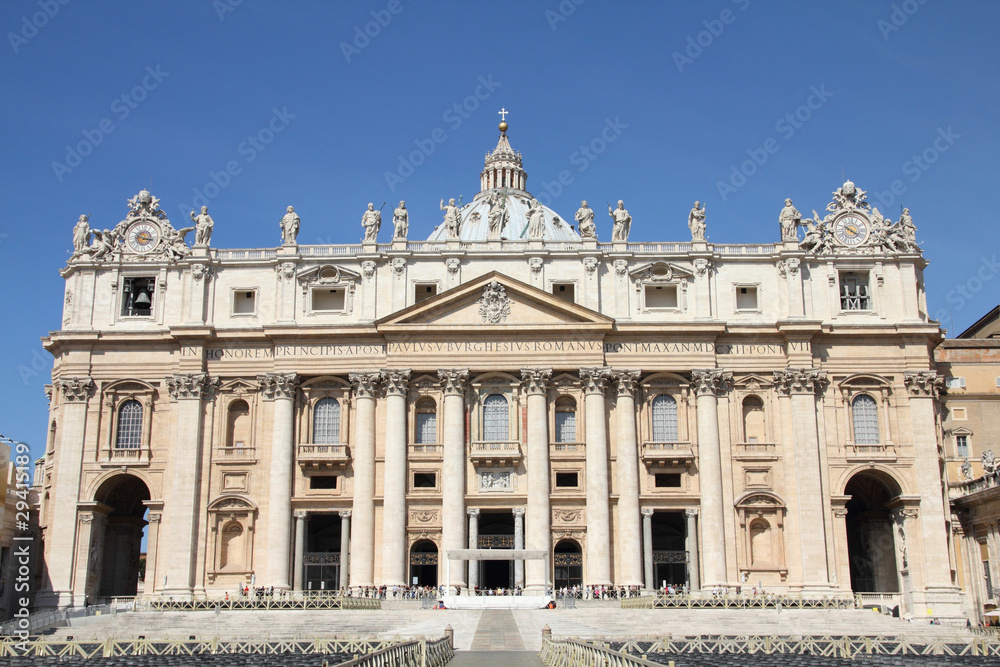 Vatican Basilica. Saint Peter's Basilica. Vatican country landmark.