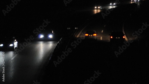 Autobahn bei Nacht photo