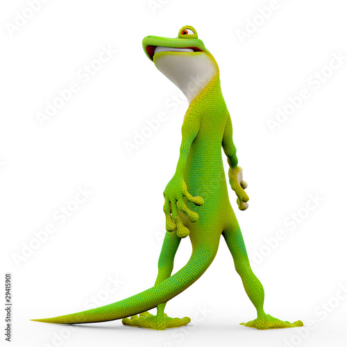 gecko cartoon freestyle breack dance backside pose