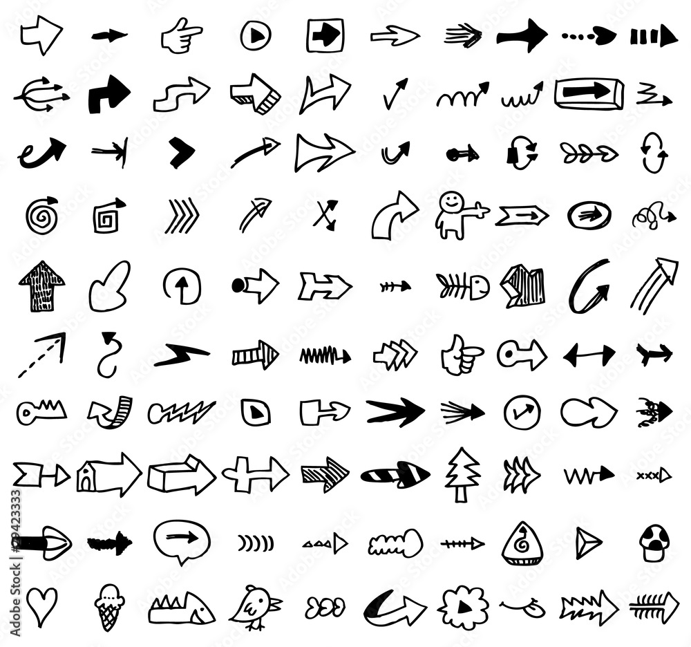 hand draw arrow icon