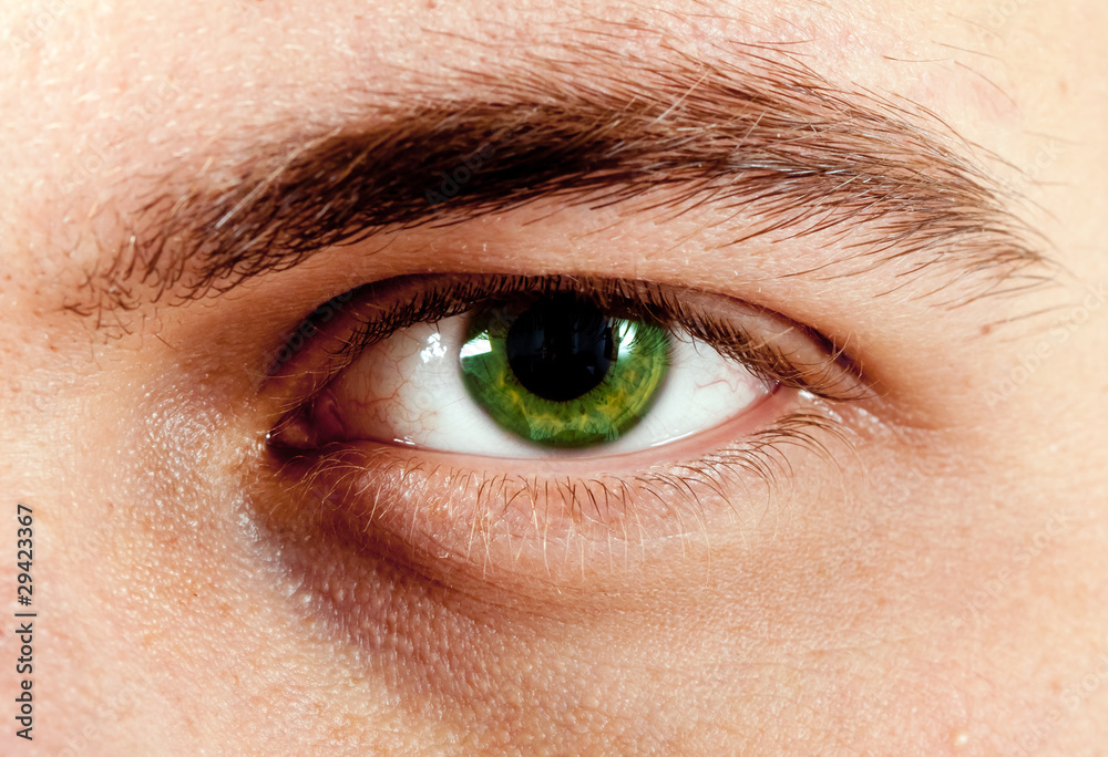 Obraz premium Makro zielone oko człowieka