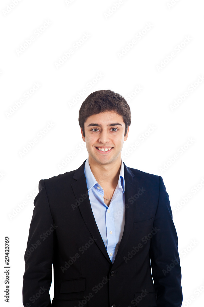 Smiling businessman portrait isolated on white Smiling businessman portrait isolated on white