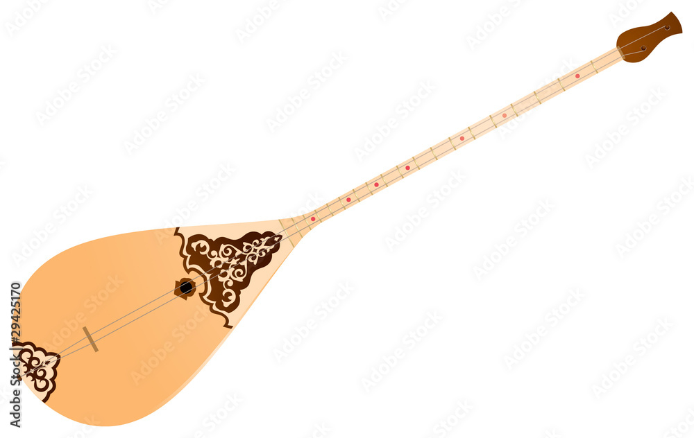 Dombra, traditional Musical instrument in Kazakhstan Stock Vector | Adobe  Stock