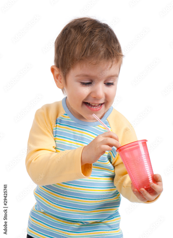 Boy drinking juice Boy drinking juice