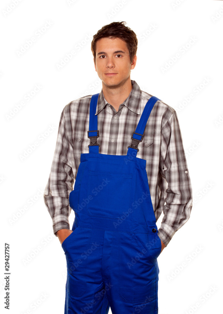 Junger Handwerker - Klemptner - Bauarbeiter Junger Handwerker - Klemptner - Bauarbeiter