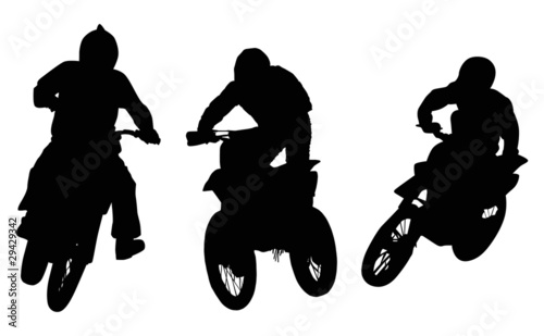 three silhouettes of men on motorcycles