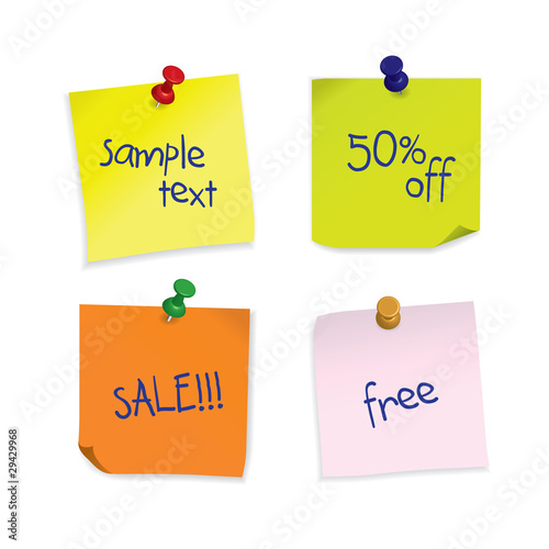 Post-it notes set with place for your text