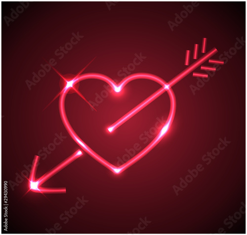 Red heart with arrow