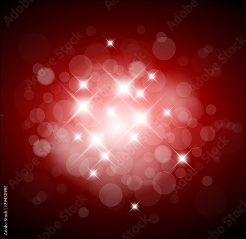 Red background with white lights