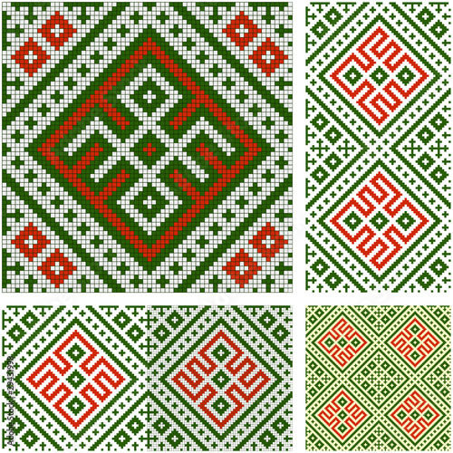 Set of six seamless 