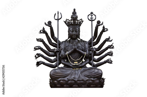 The images of Guanyin black on white background