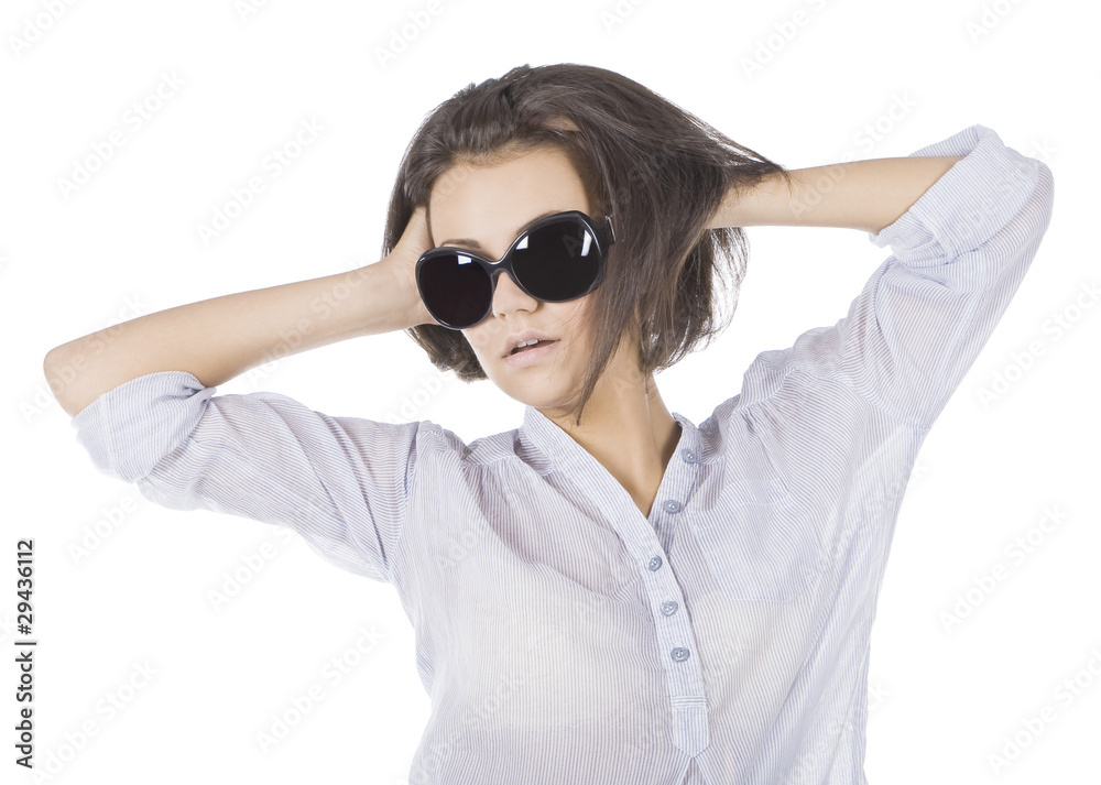 beautiful fashion woman wearing sunglasses beautiful fashion woman wearing sunglasses