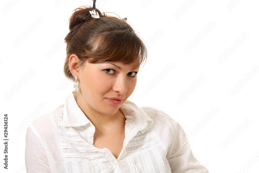 Fototapeta premium young woman, isolated.