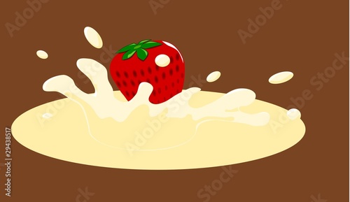 Strawberry with vanilla