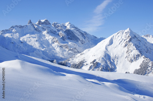 Plakat sport śnieg góra szczyt natura