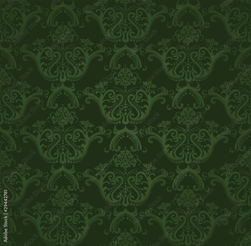 Dark Green Wallpaper Pattern