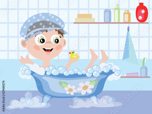 Boy in the bathCMYK