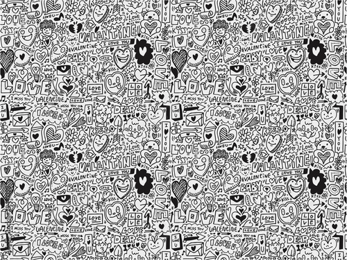 seamless love element pattern