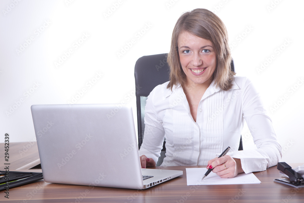 Businesswomen in Office with laptop Businesswomen in Office with laptop