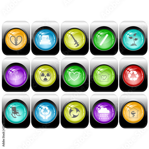 Vector set of internet buttons