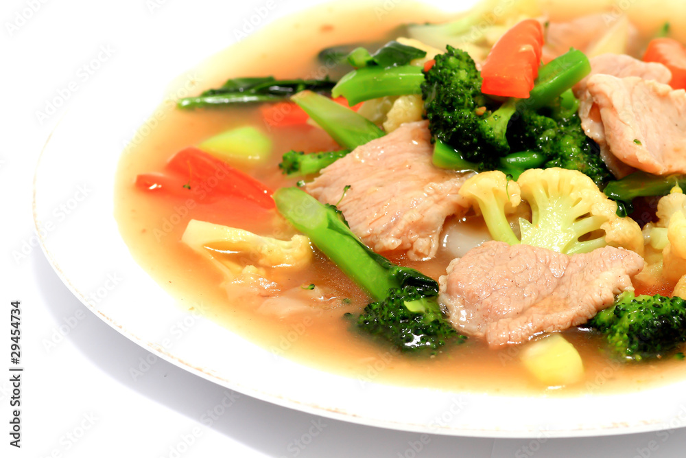 Thai style noodles with vegetables Thai style noodles with vegetables