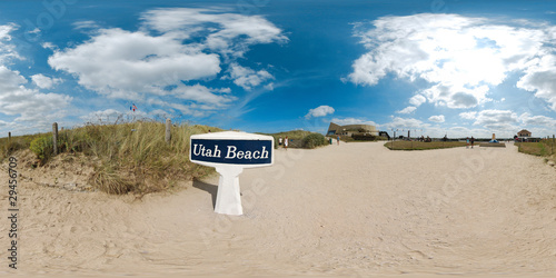 Le panneau de la plage d'Utah Beach  -  Basse Normandie