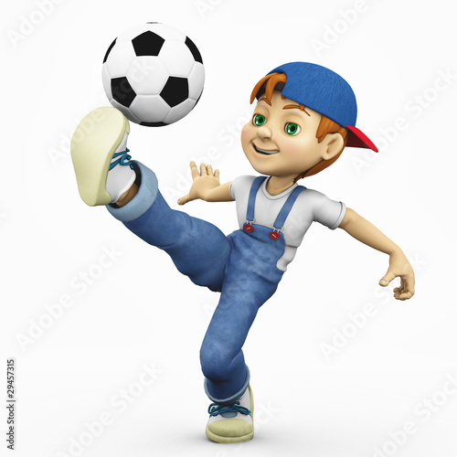 cartoon boy - footballer total control