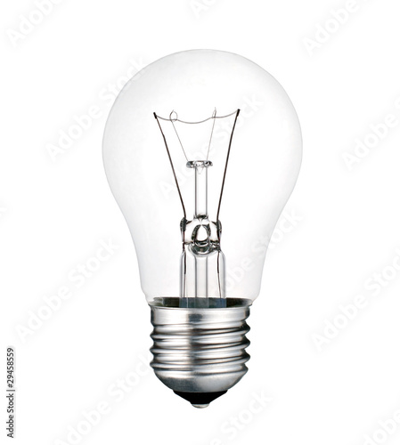 Screw Lightbulb Photo Isolated on White Background