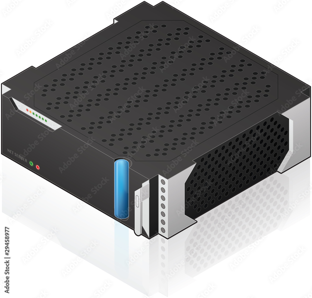 Medium Size Server Rack Module Stock Vector | Adobe Stock