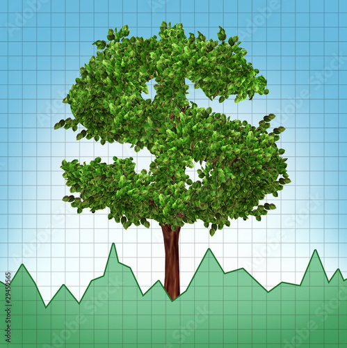 stocks investment growth tree chart photo