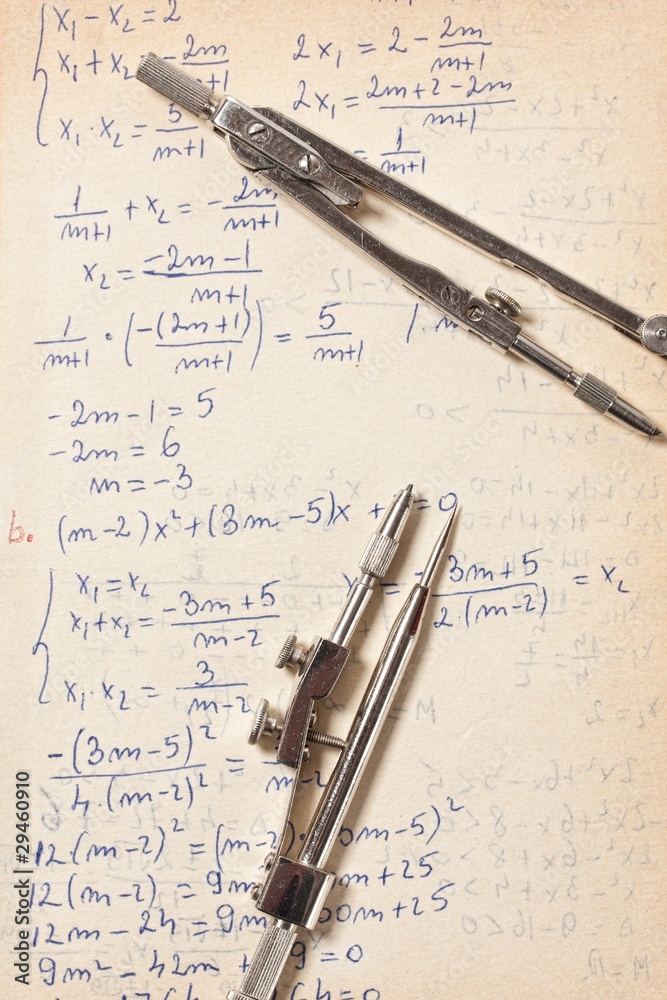Fototapeta premium Algebral equations