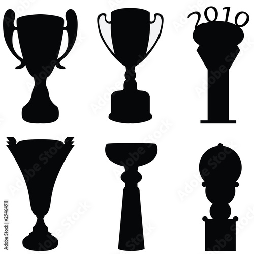 collection of trophies - vector