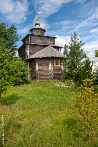 Wooden church in Novgorod region, Russia