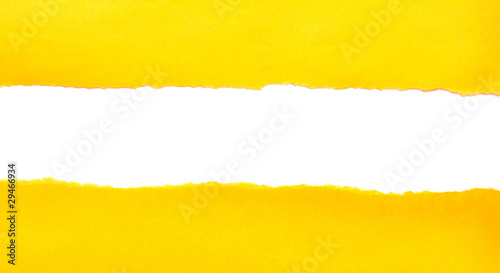 yellow torn paper