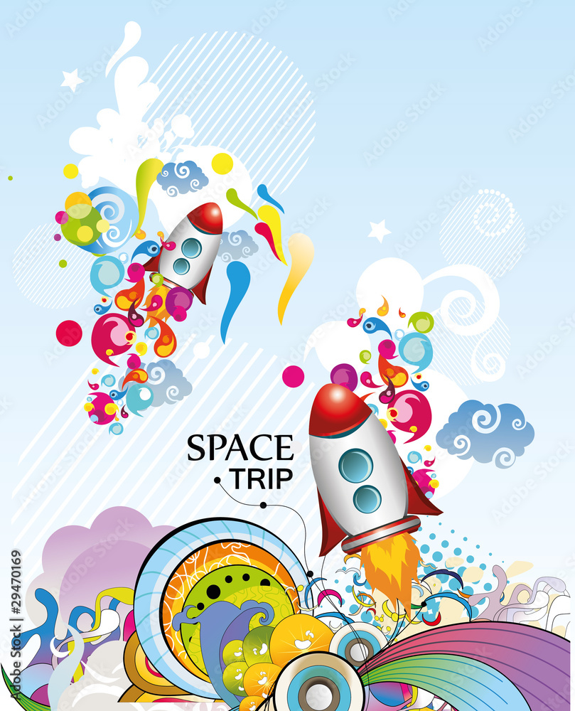 nave espacial en vector