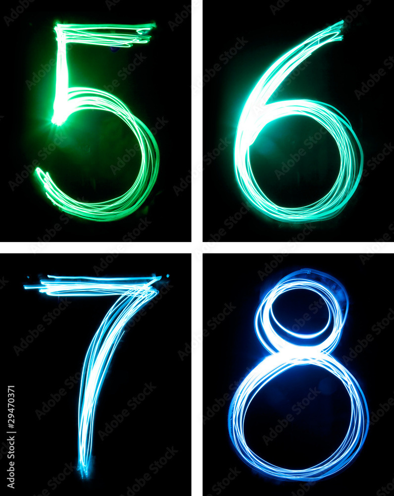 letters painted with light