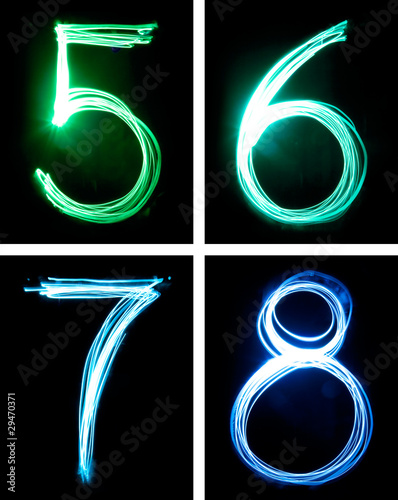 Obraz na płótnie letters painted with light w salonie