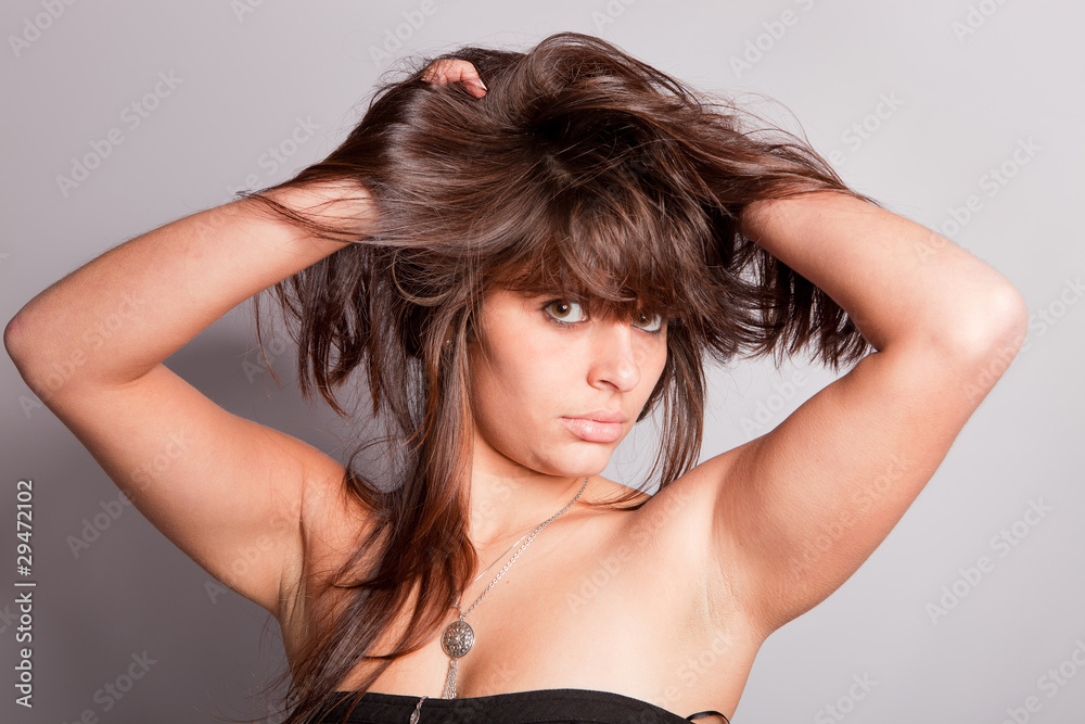 Young and beautiful woman portrait