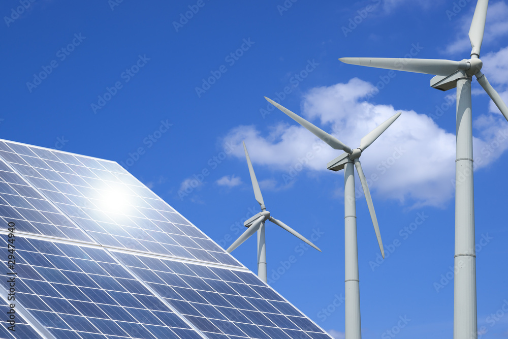 太陽光発電と風力発電 Stock イラスト Adobe Stock