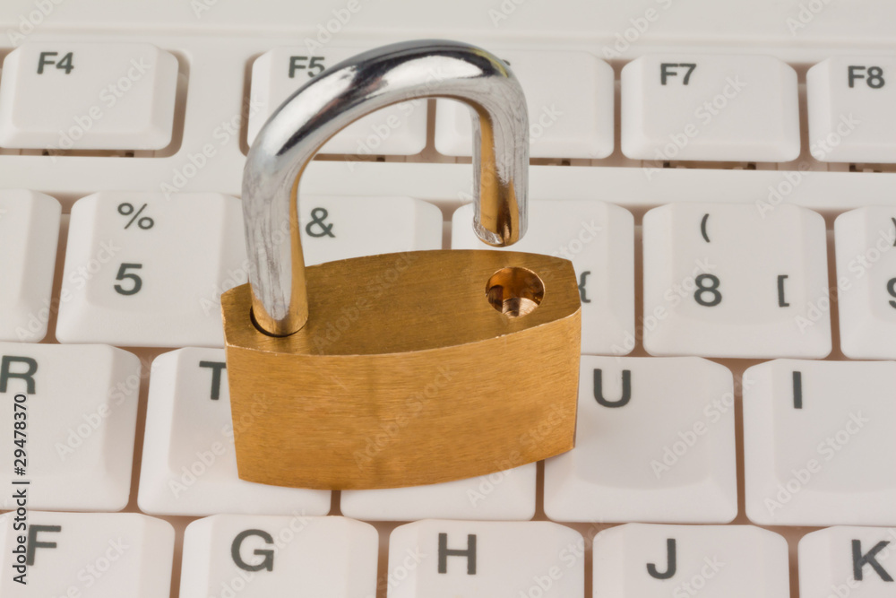 Datensicherheit für Computer. Vorhangschloss Datensicherheit für Computer. Vorhangschloss