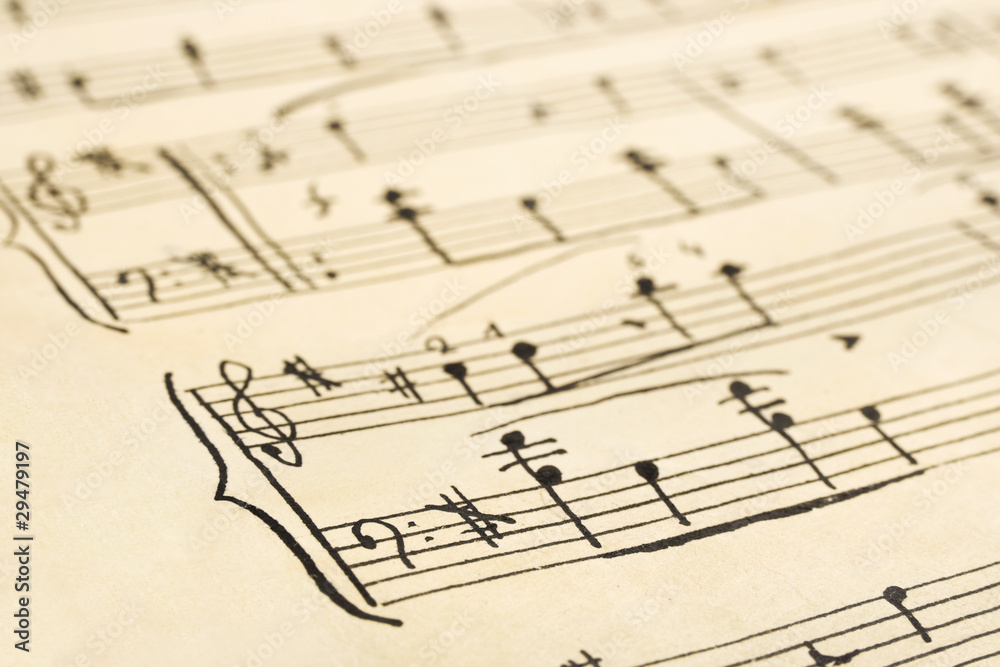 Retro music sheet Retro music sheet