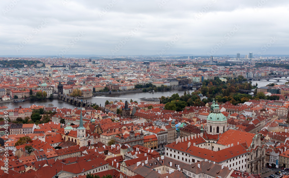 Fototapeta premium View of Prague from the top