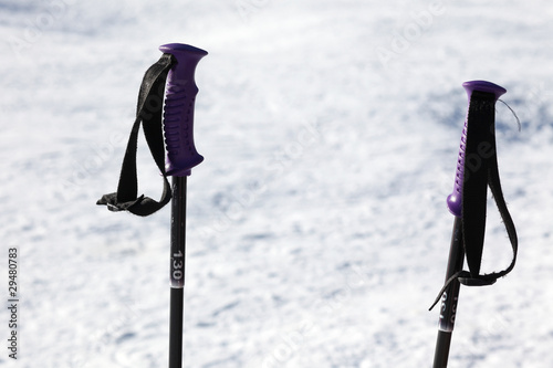 racchette da sci sulla neve photo
