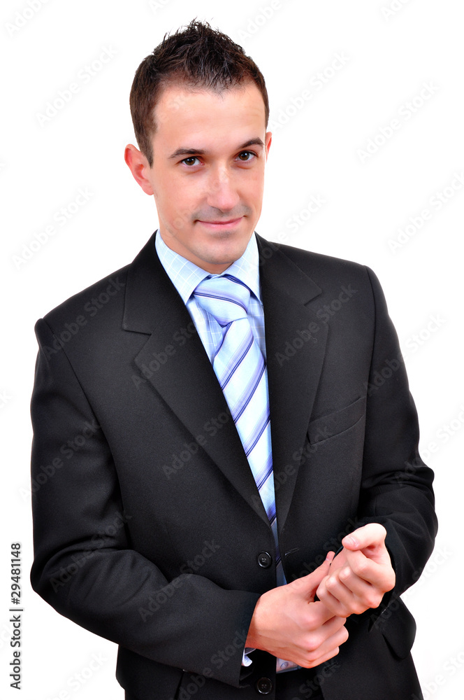 Young business man isolated on white background Young business man isolated on white background