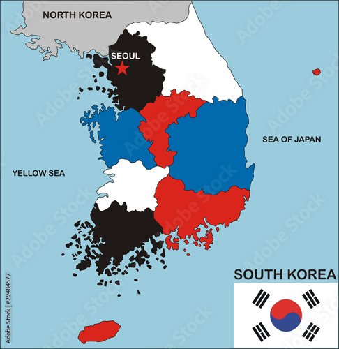 Photography south korea map