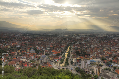 Obraz na płótnie Prizren in Kosovo at sunset w salonie
