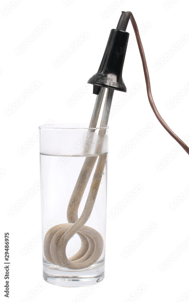 Immersion heater, isolated on white Immersion heater, isolated on white